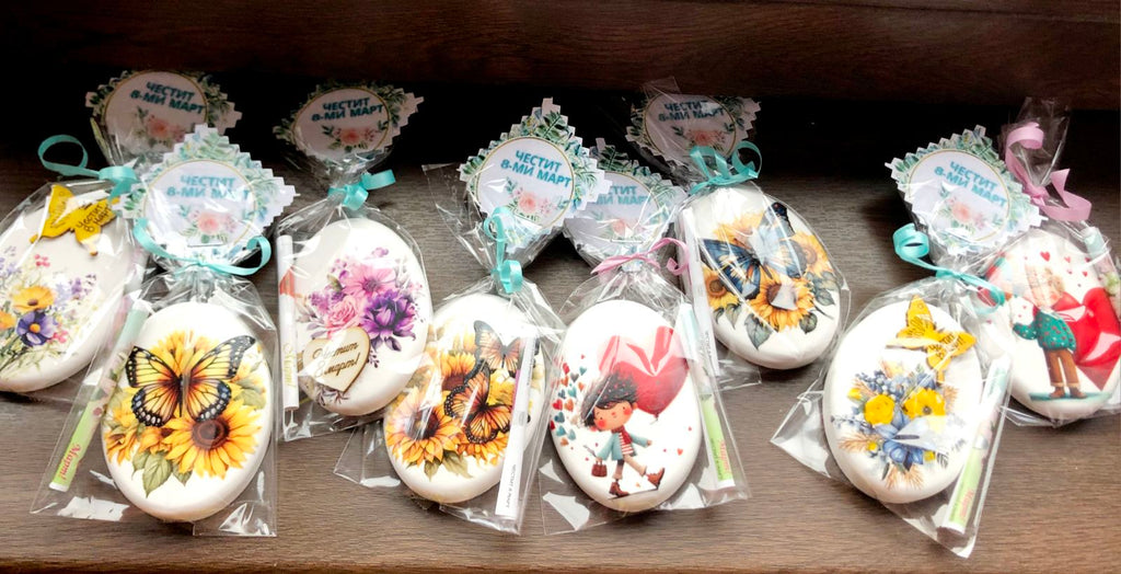 подарък за 8ми март - ръчно изработен керамичен магнит