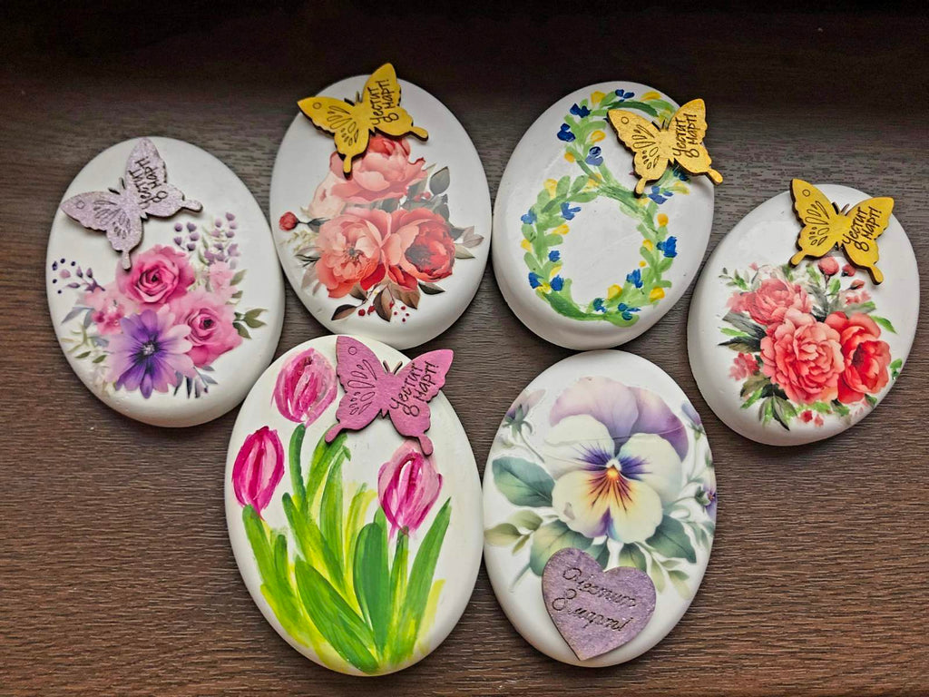 подарък за 8ми март - ръчно изработен керамичен магнит