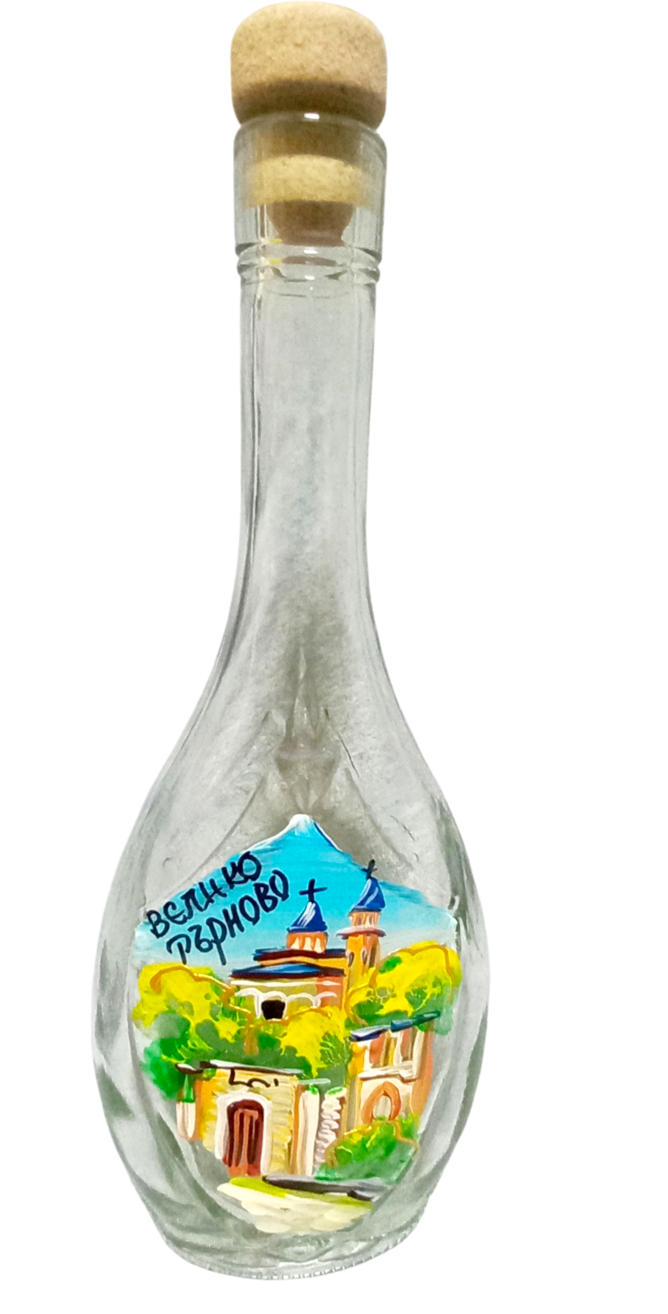 Ръно рисувана бутилка - Велико Търново- 500 мл
