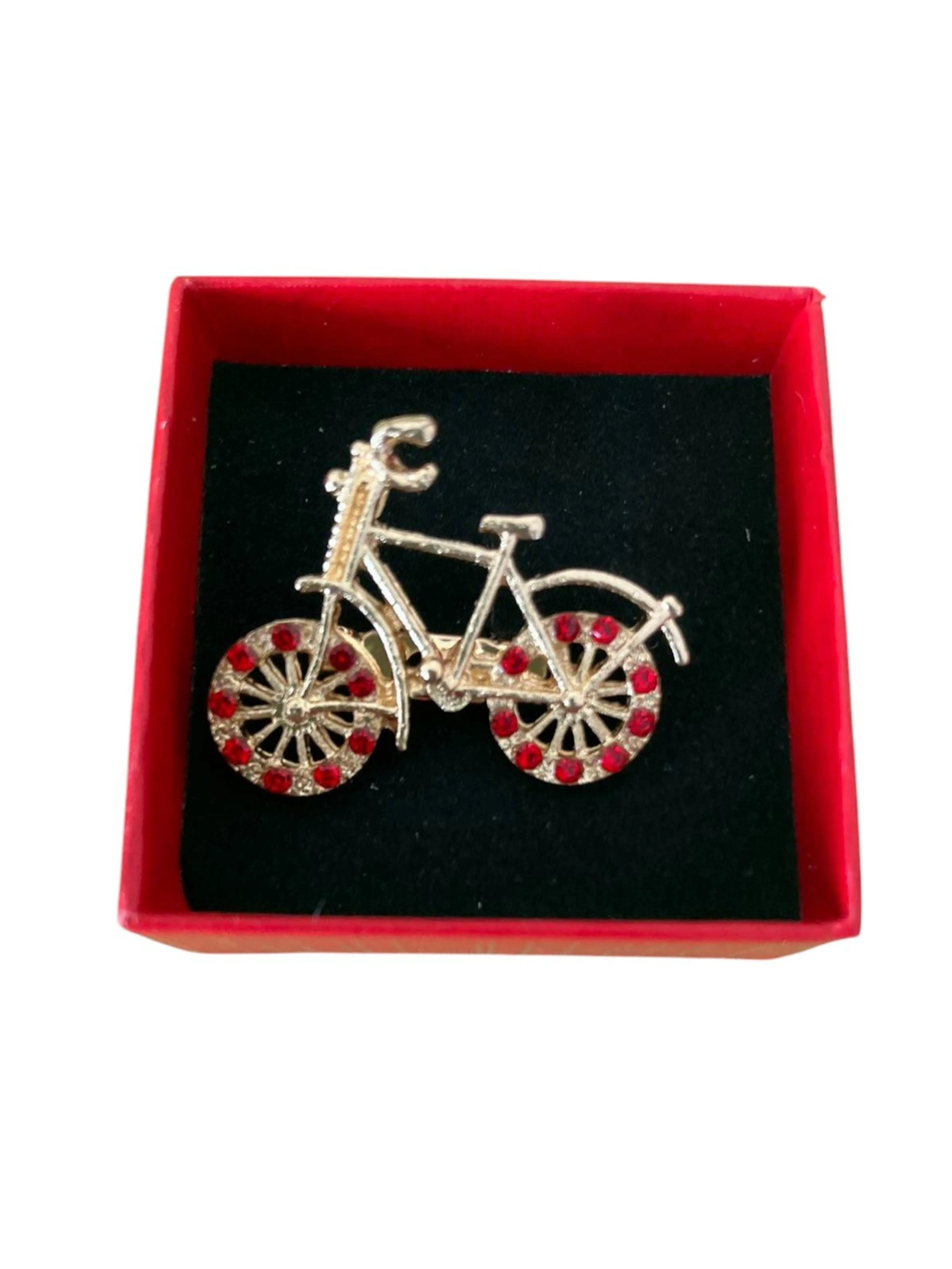 Дамска брошка в кутия - колело
