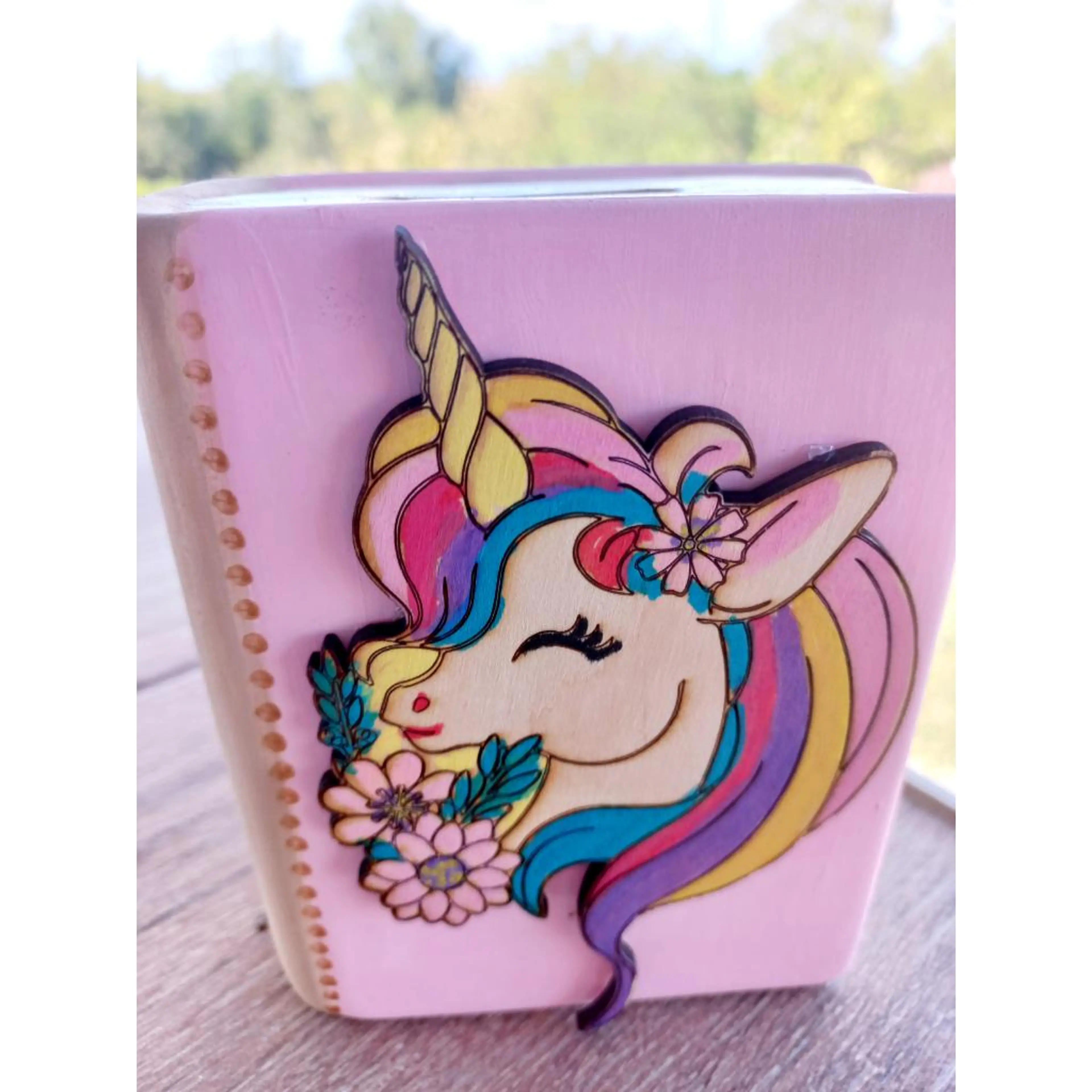 Детска касичка - керамика- Еднорог