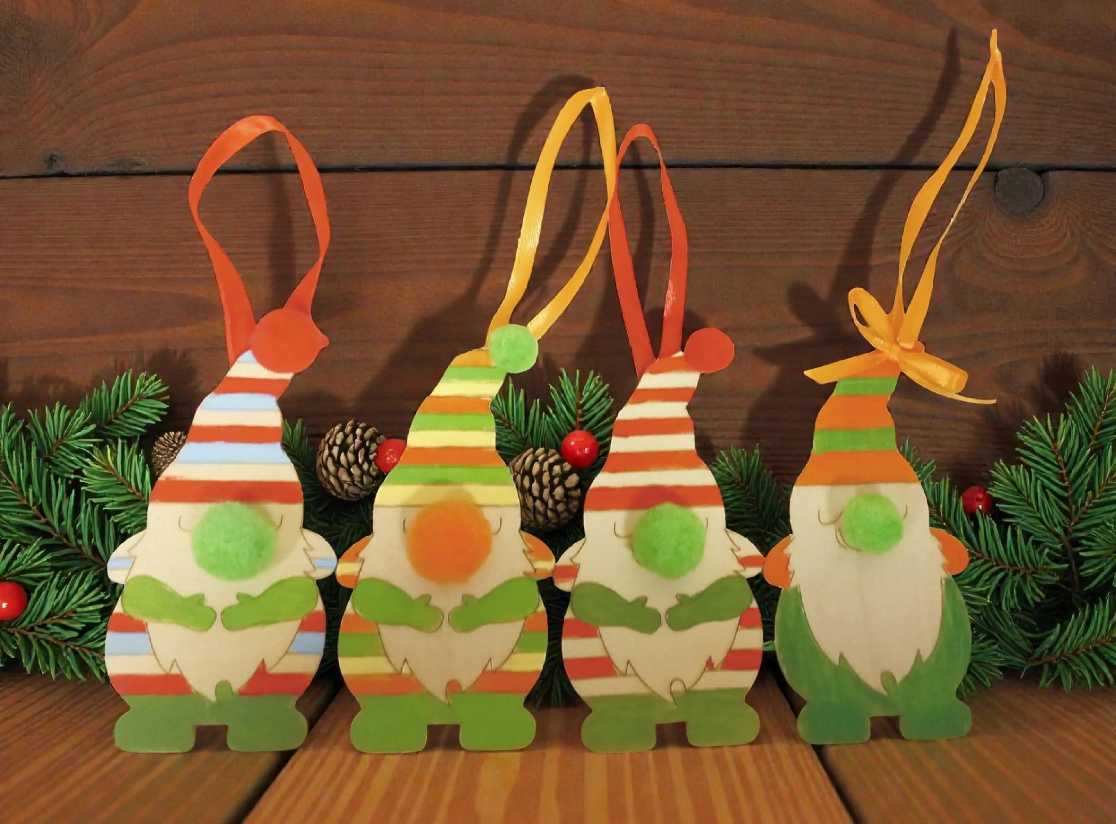 Детски креативен комплект за рисуване: Елха, ботушче и Джуджета/гномчета/