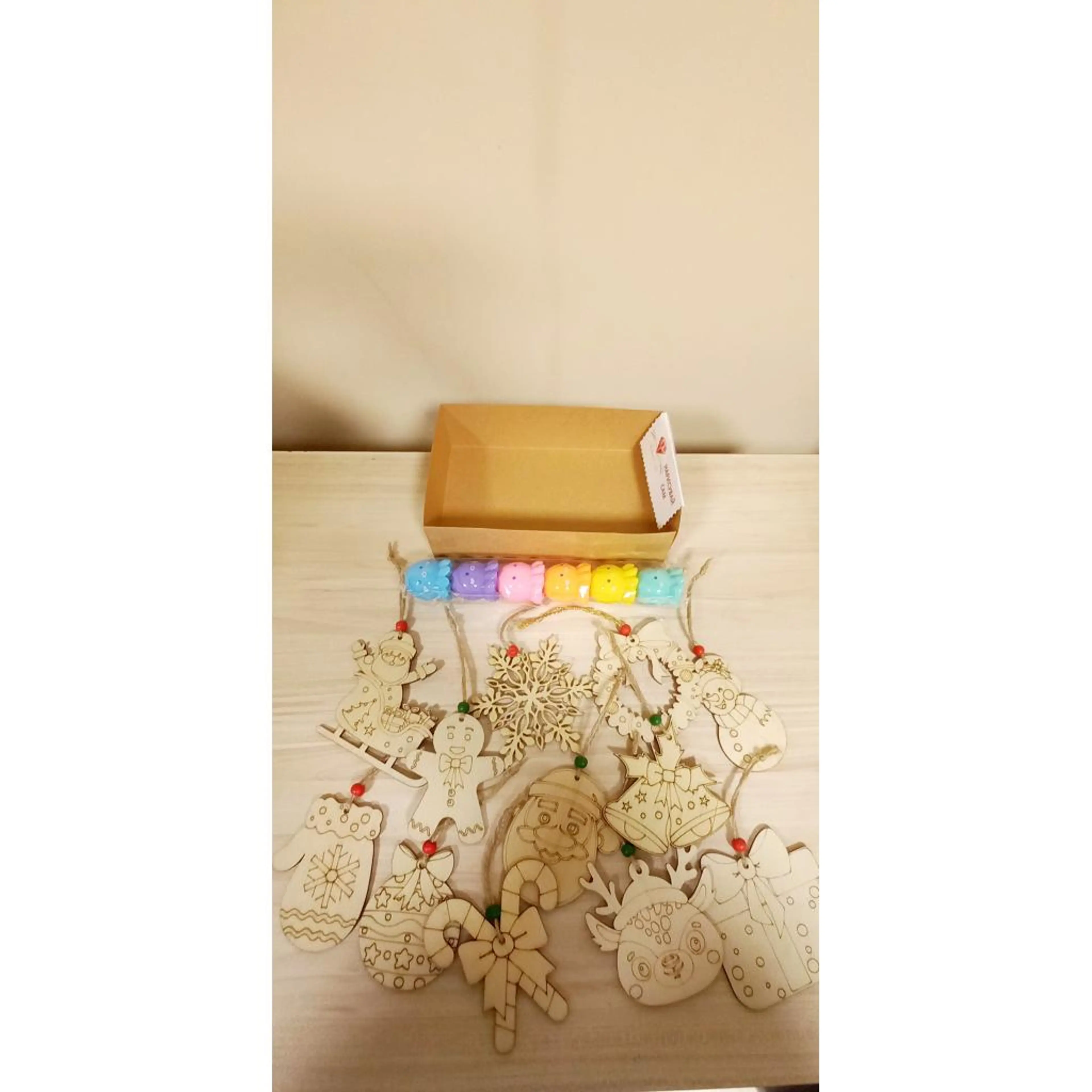 Коледен детски комплект - Оцвети сам