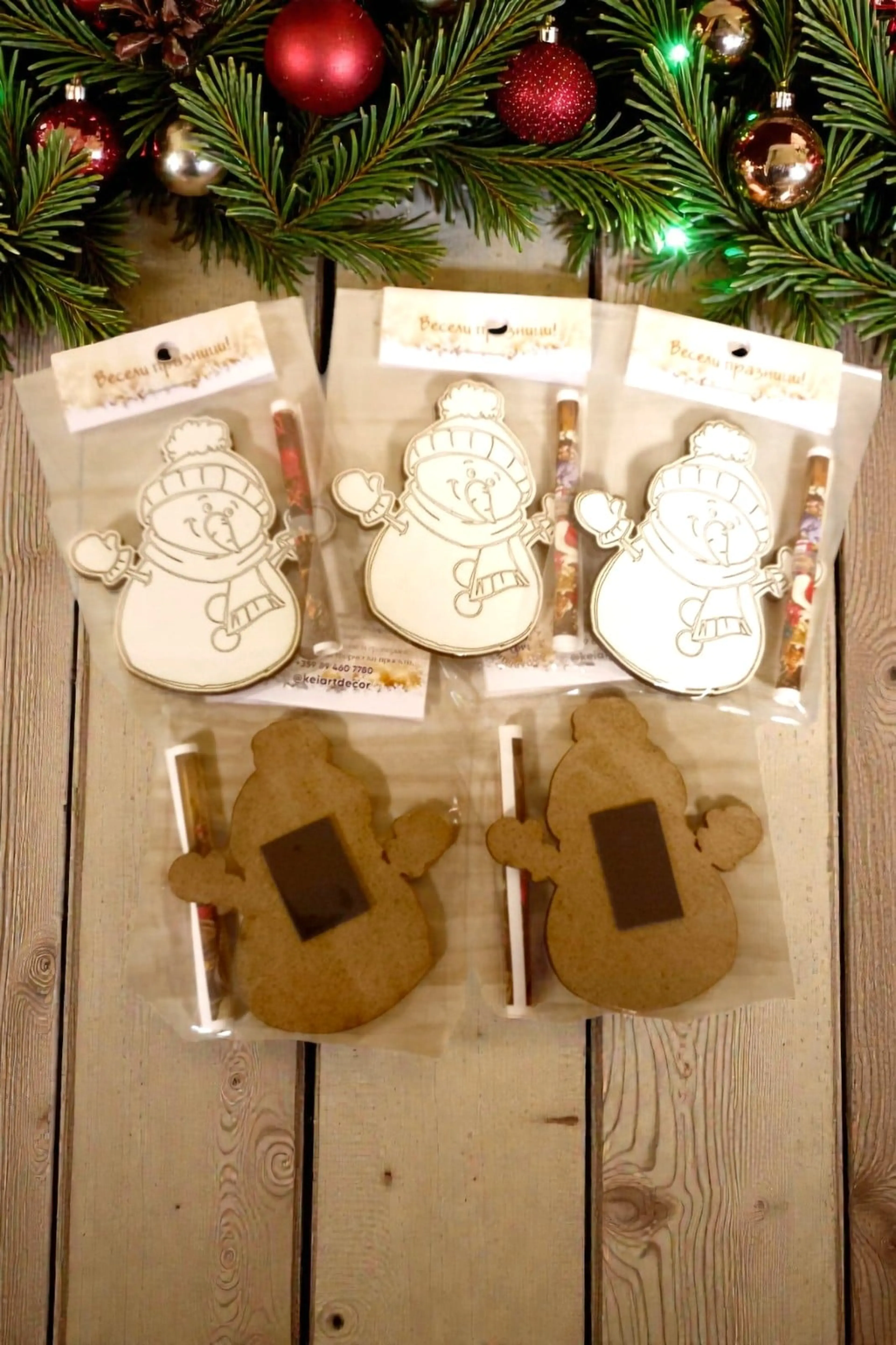 Коледен Магнит "Снежен човек" - 1 брой