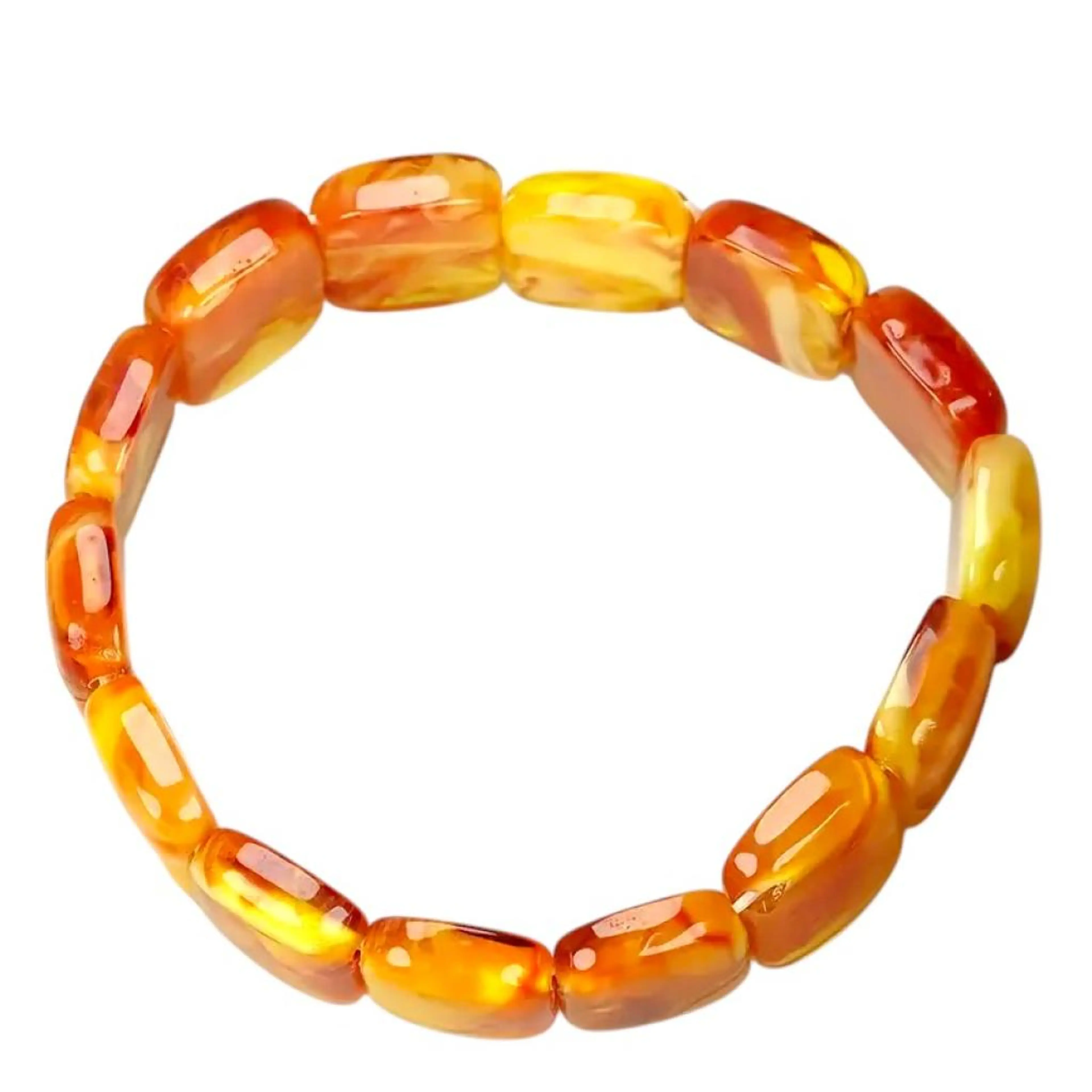 Масивна гривна жълт естествен Кехлибар