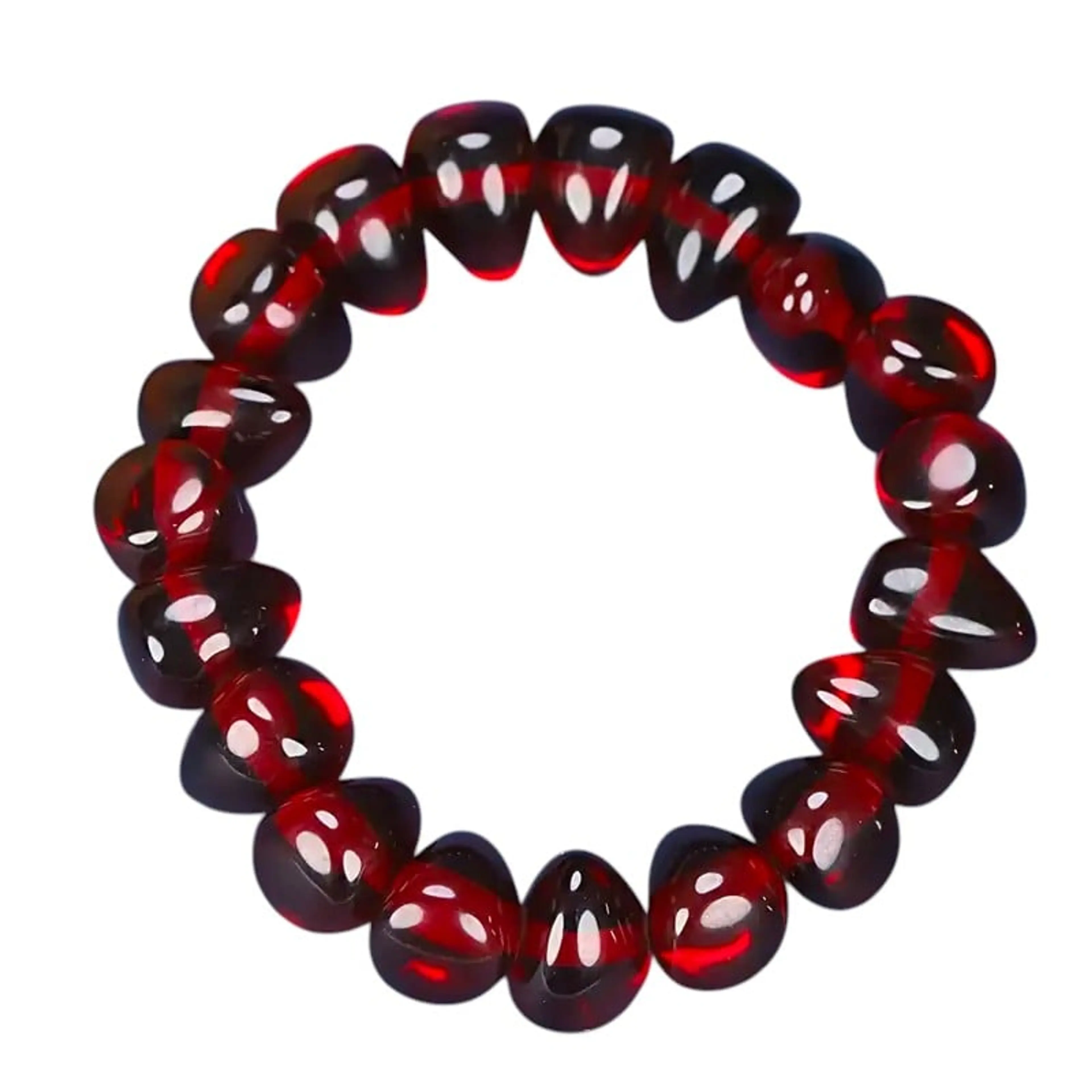 масивна гривна кърваво-червен естествен Кехлибар