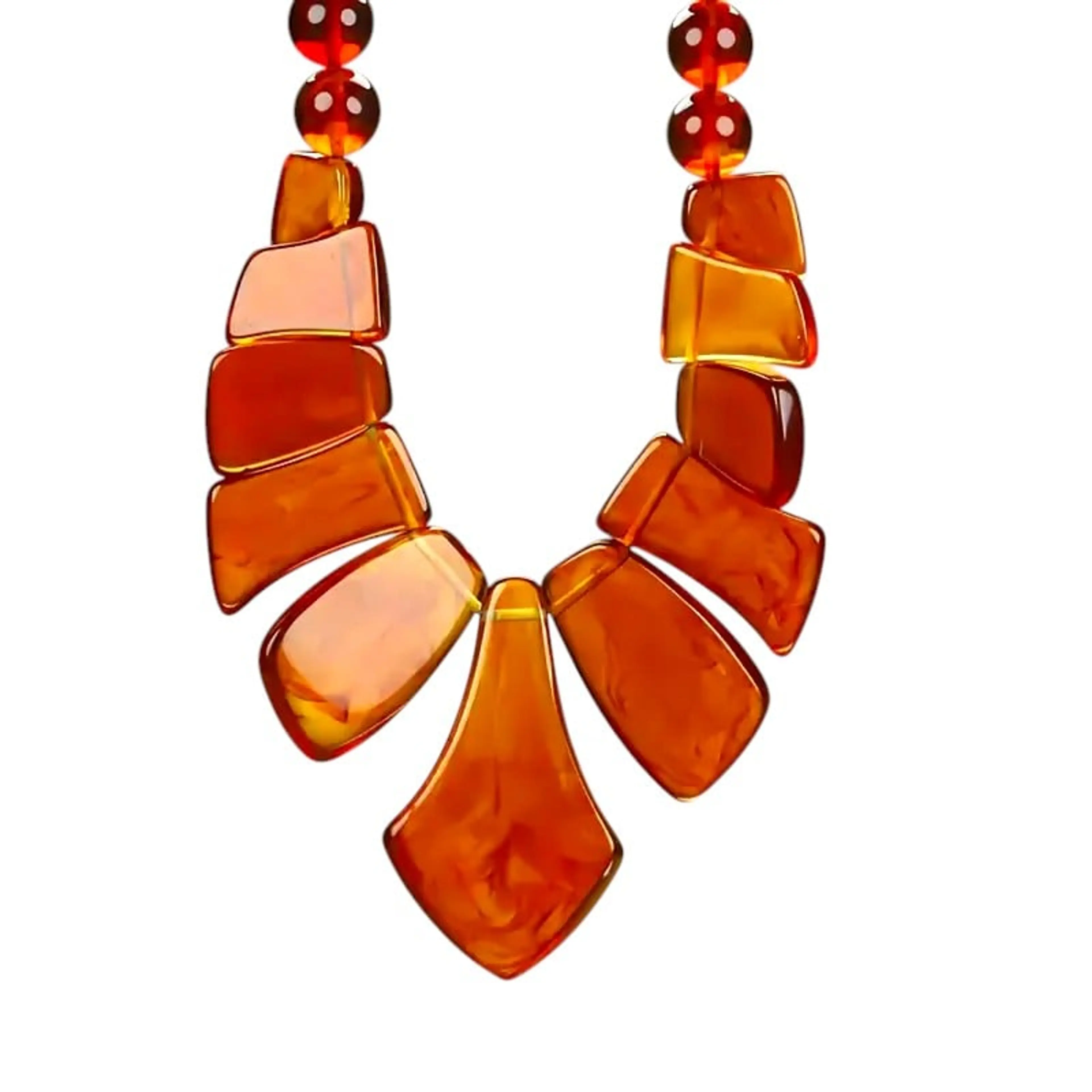 Масивно колие меден кехлибар