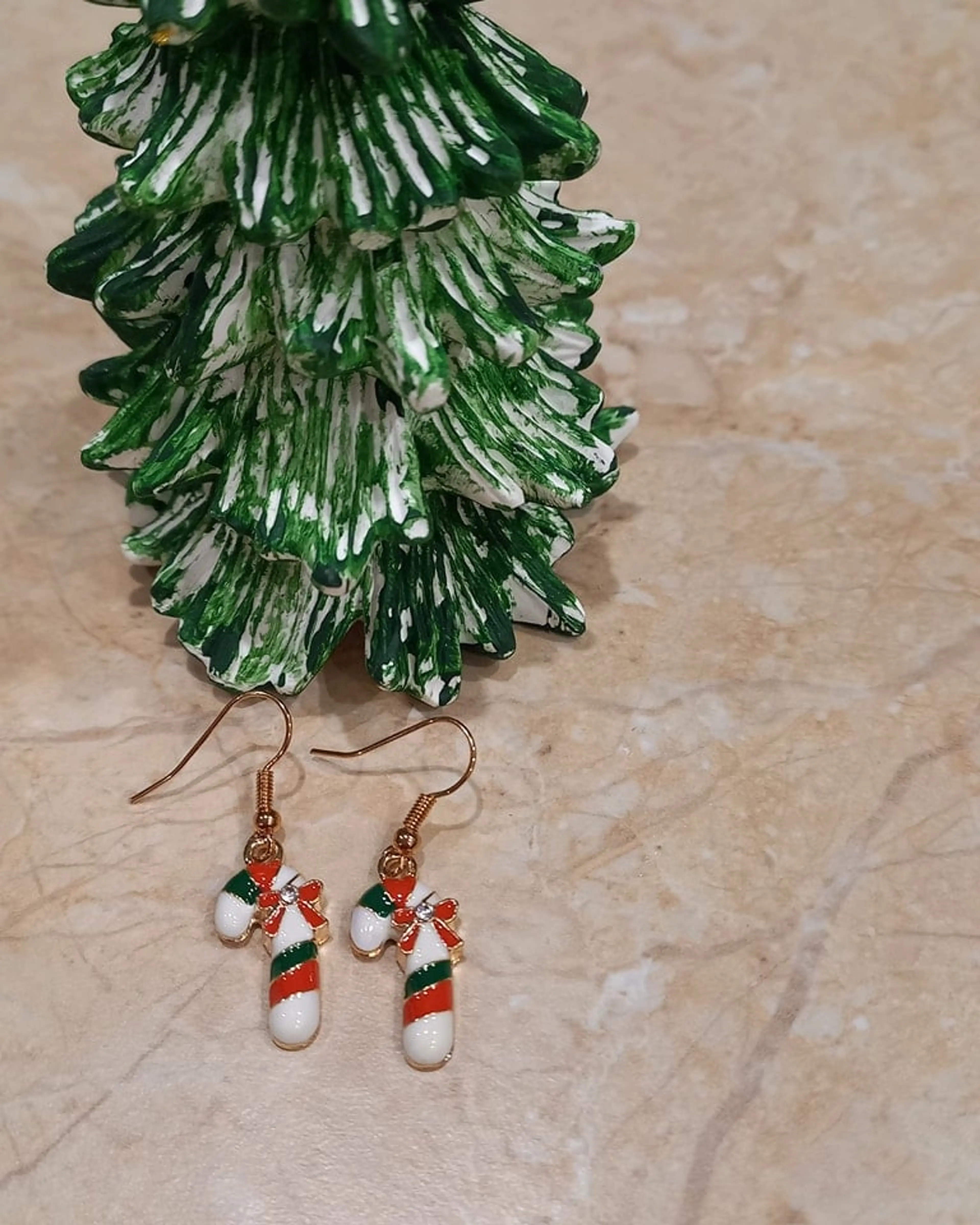 Обеци - коледни бастунчета