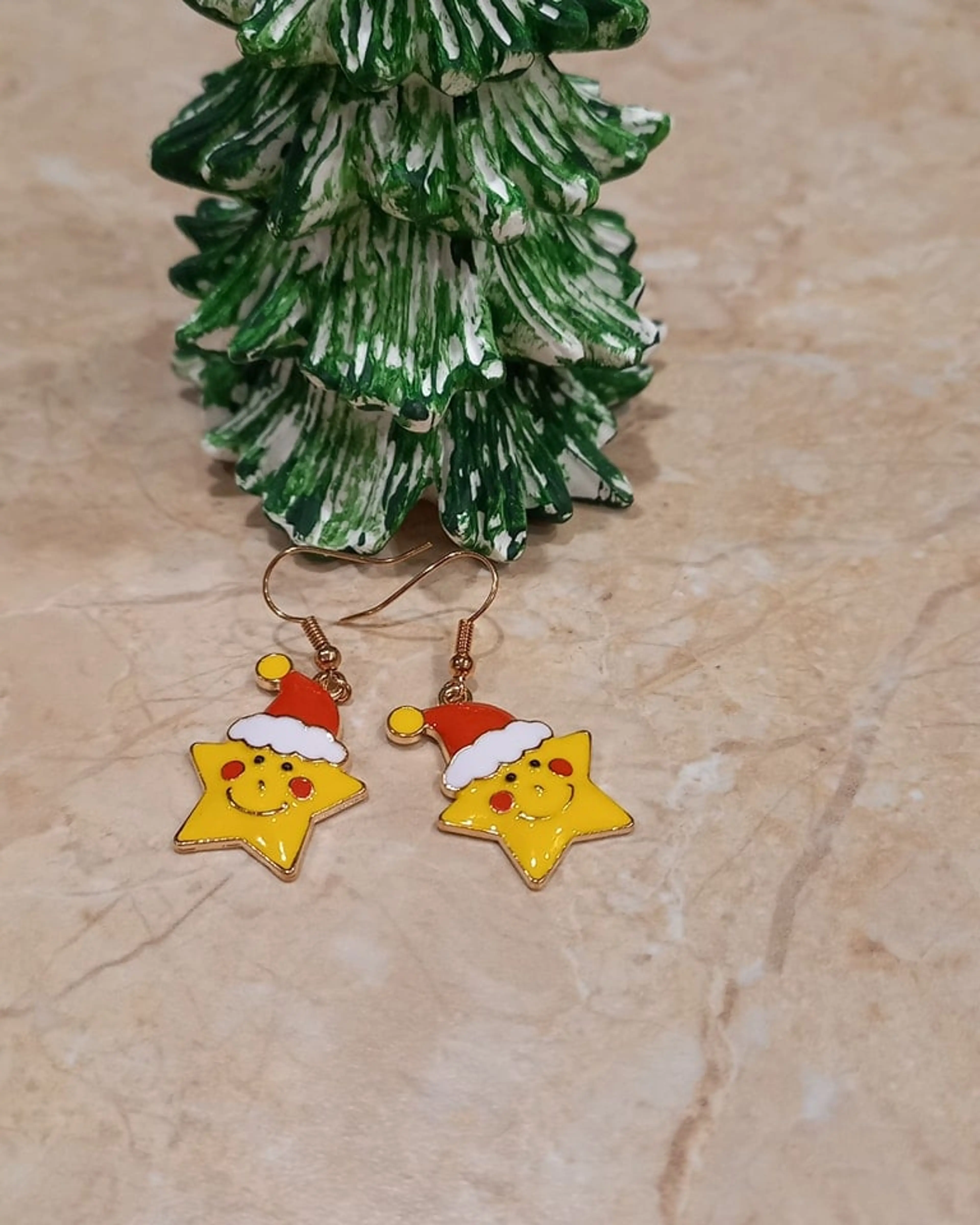 Обеци - коледни звезди