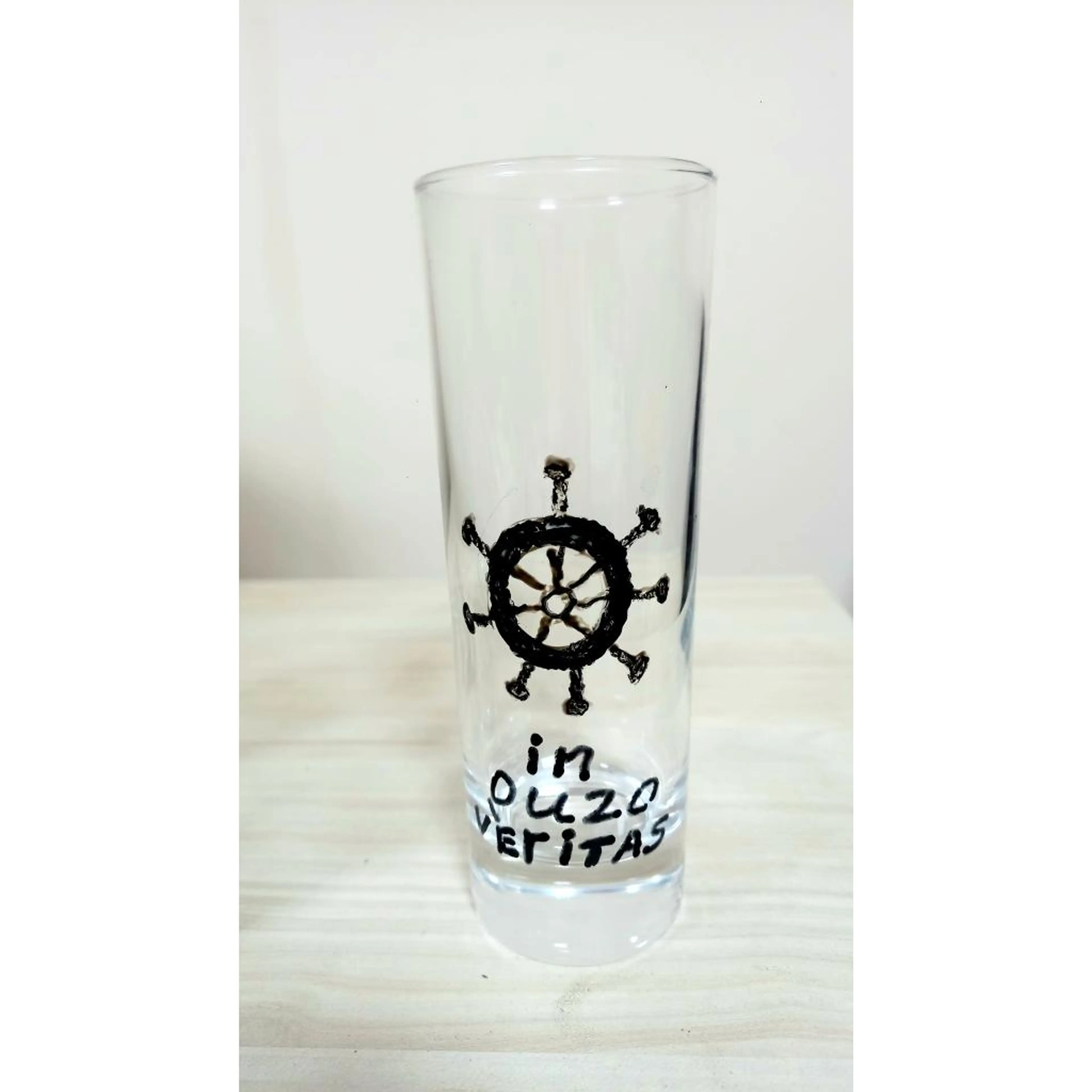 ръчно рисувани чаши за Узо- In ouzo veritaz