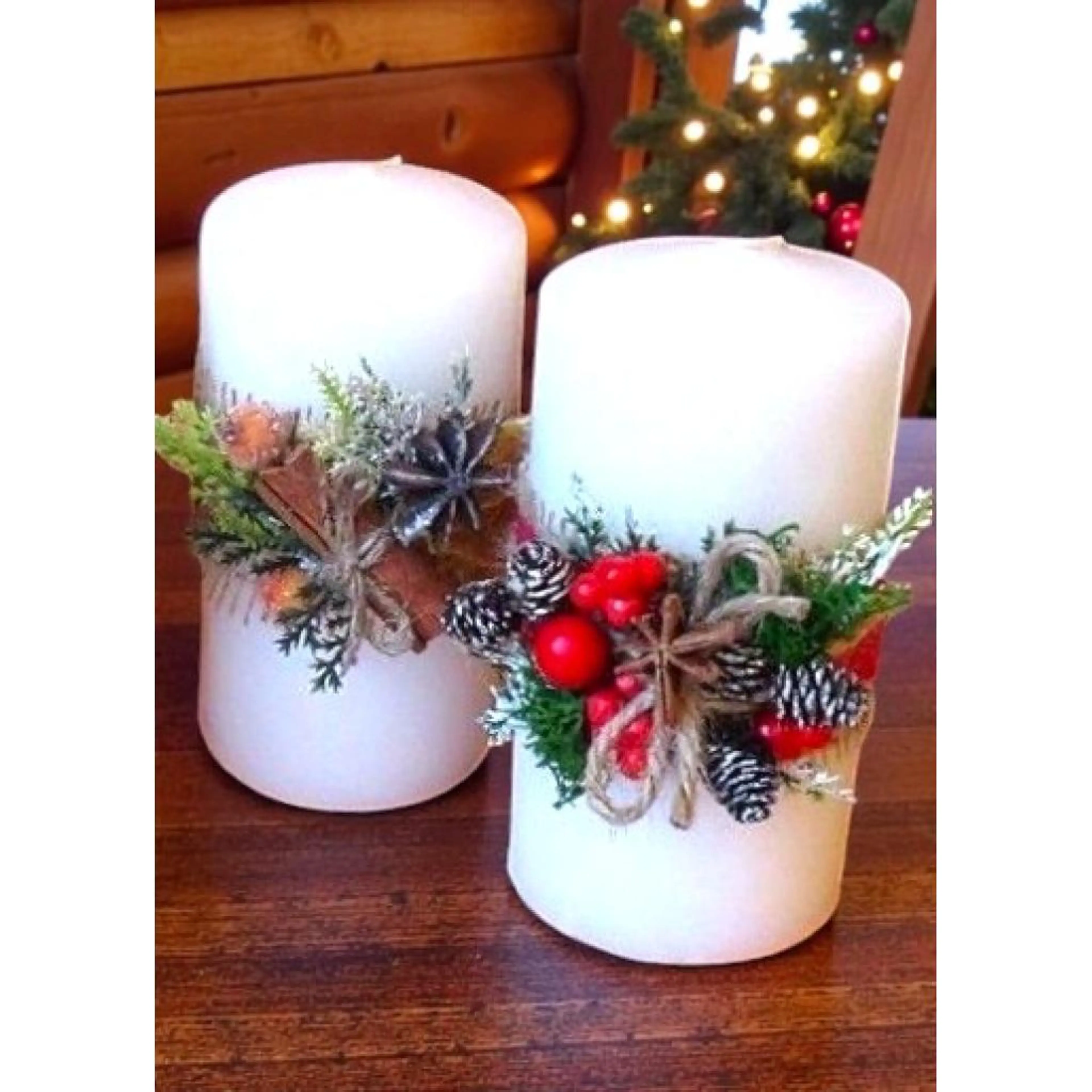 Свещи за коледната/новогодишна трапеза - голяма 130/58